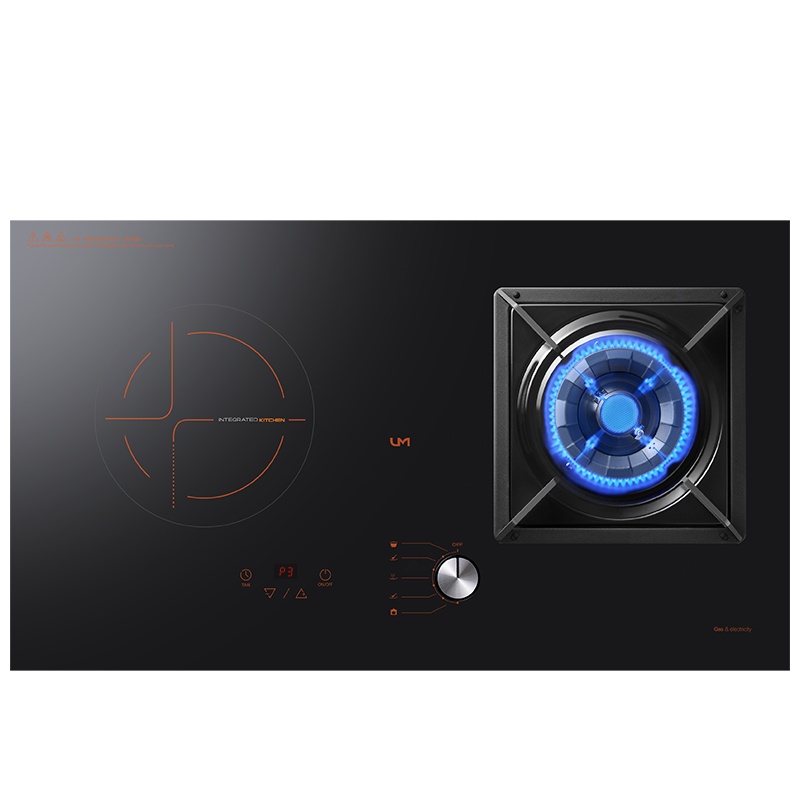 优盟(UM)UZ214D燃气灶天然气灶具煤气灶电磁炉5.0KW大火力气电两用灶-液化气