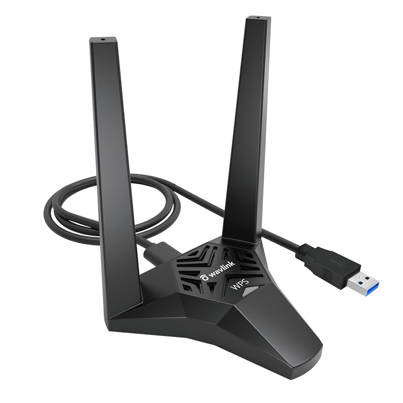 睿因(wavlink)WL-WN692A3 USB3.0无线网卡台式机千兆电脑5G双频随身wifi接收发射1300M外置