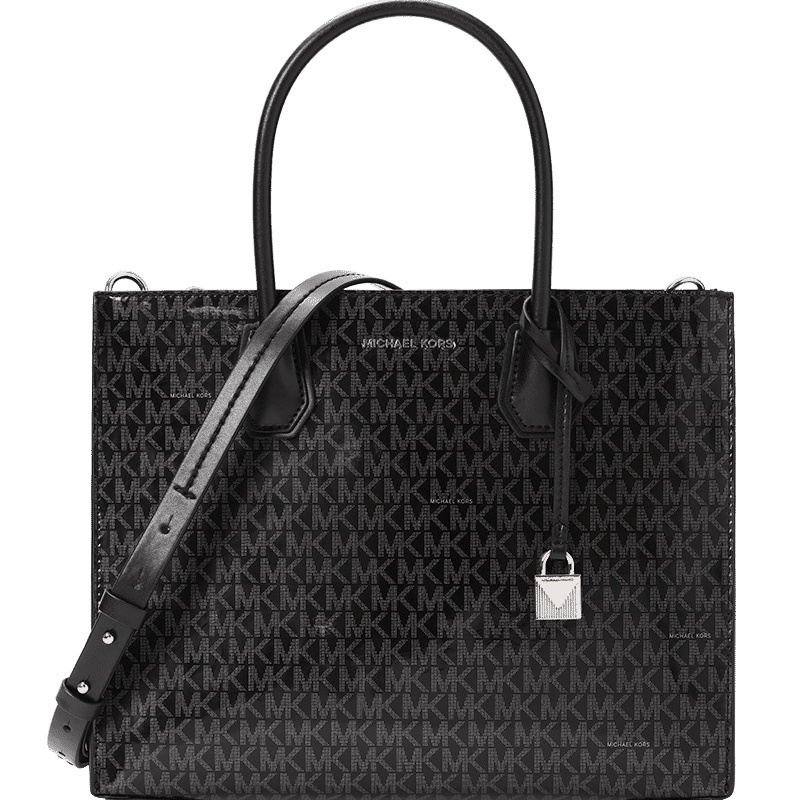 MK Mercer 风琴款手拎包 大号 印花LOGO款