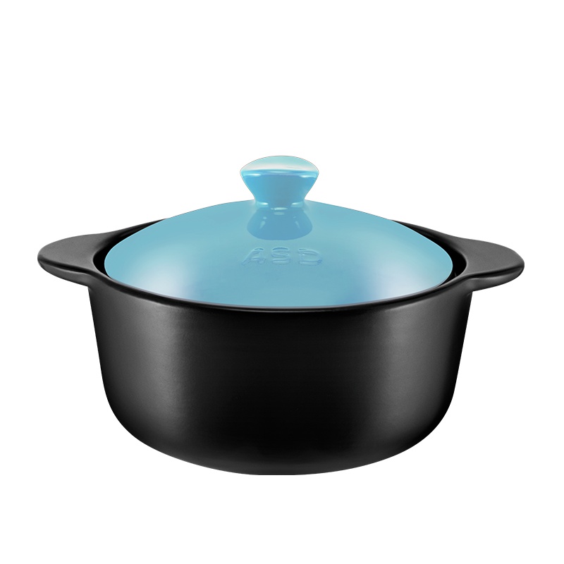 爱仕达砂锅煲汤耐高温小汤煲陶瓷煲炖锅粥煲沙锅家用燃气汤锅RXC25B3WG-B