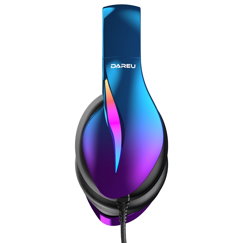 达尔优EH726耳机头戴式手游音乐通用笔记本台式电脑USB电竞吃鸡耳麦吃鸡绝地求生cf重低音7.1声道降噪