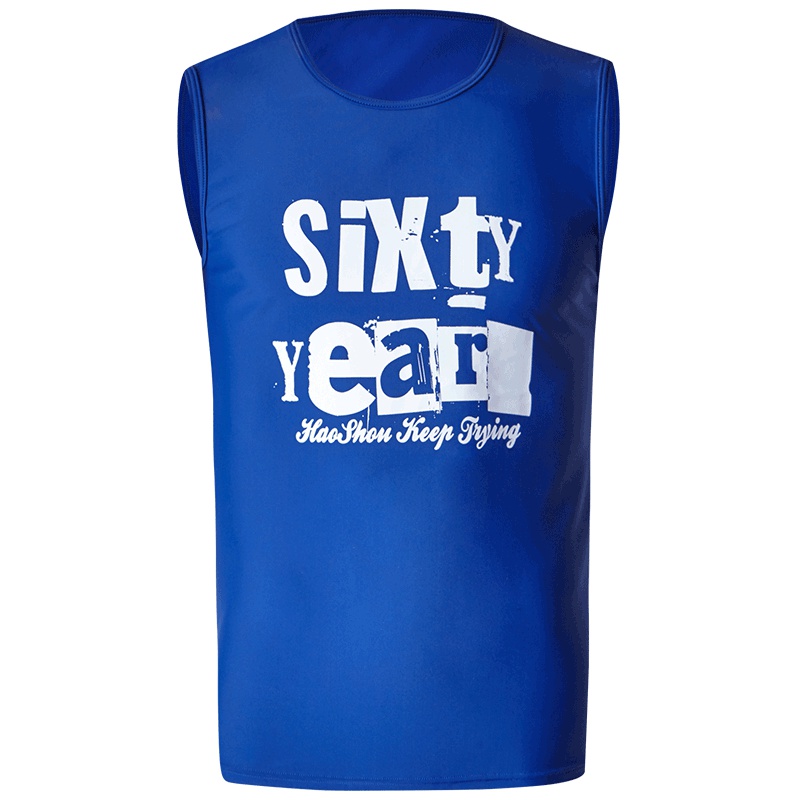 号手男士游泳上衣无袖背心运动防晒紧身弹力速干大码温泉漂流装备