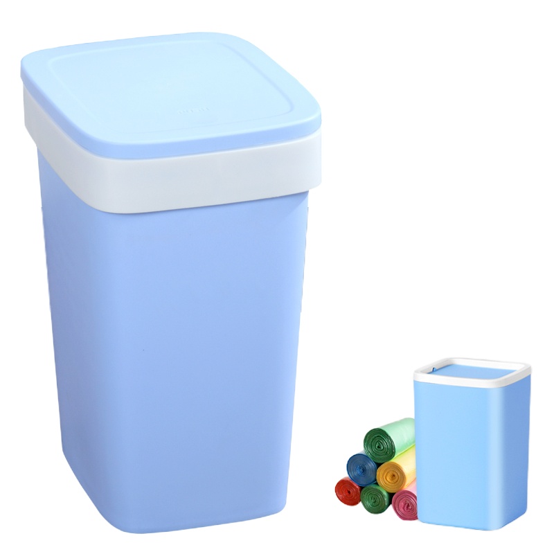 抖音同款智能感应垃圾桶阿斯卡利(ASCARI)家用客厅卧室厨房卫生间有盖自动打包换袋 [天蓝]5捆袋大号12L