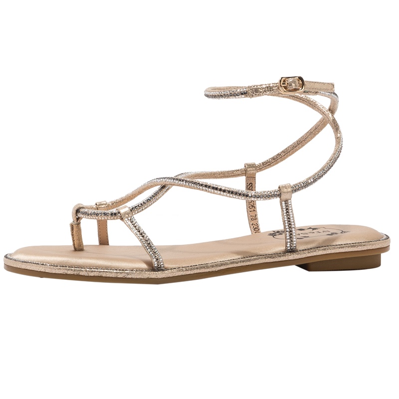 St&Sat/星期六一字带甜美中空平底夹趾凉鞋SS02115251