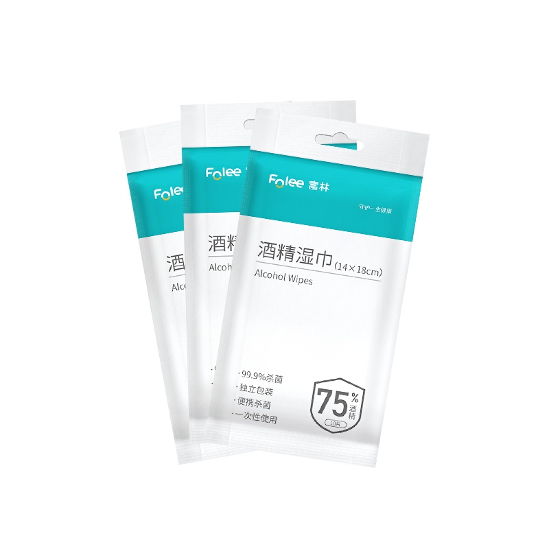 富林 酒精湿巾14cm*18cm(10片/袋)*3袋