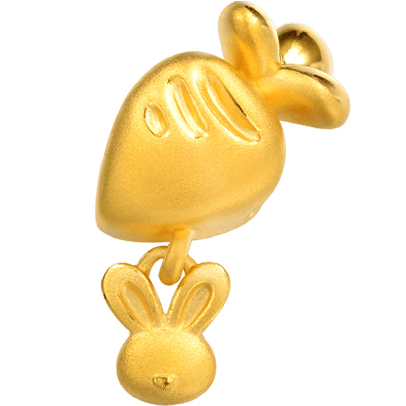 周生生(CHOWSANGSANG)黄金(足金)Charme串珠系列萝卜兔转运珠 85426C 定价