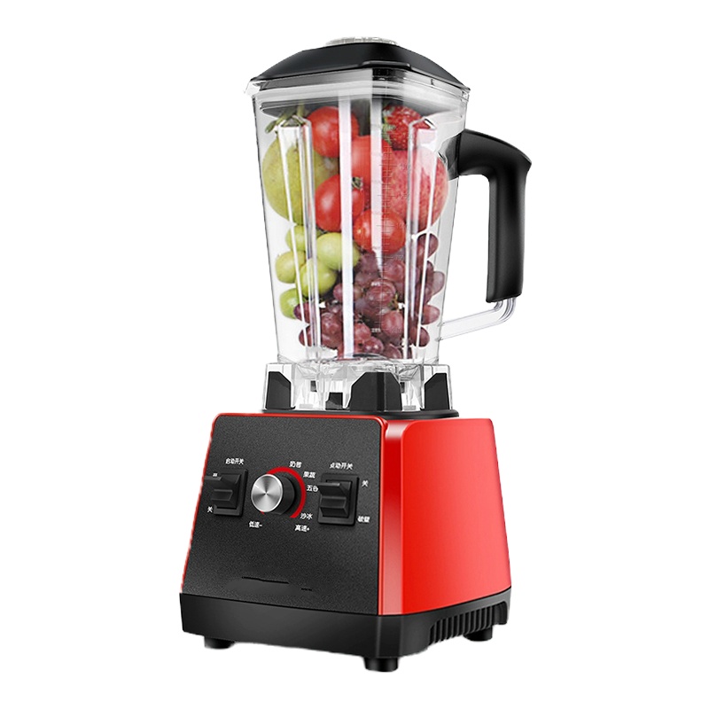 电动砸汁料机打水果蔬菜榨汁机法耐(FANAI)炸计珍窄豆浆家用多功能一体扎针机 红色-单杯单刀