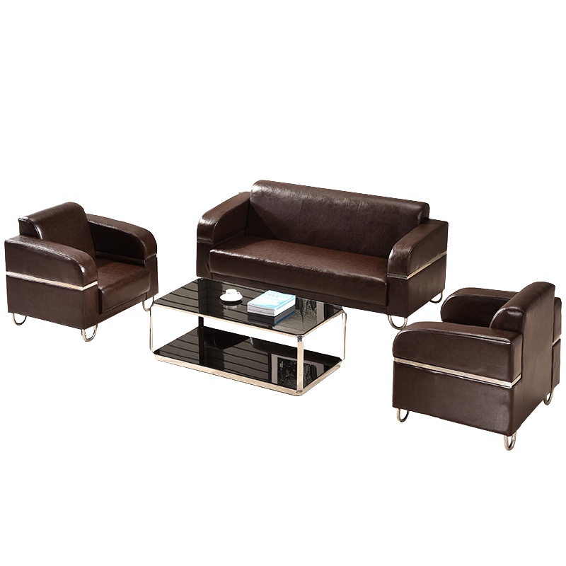 富和美皮艺沙发办公沙发接待会客办公室家具办公沙发沙发休闲洽谈沙发
