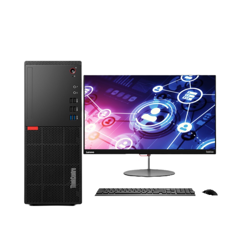 联想E76X 21.5英寸台式电脑i5-9400 8G 1T+128G DVD刻录2G独显 Win7专业 定制