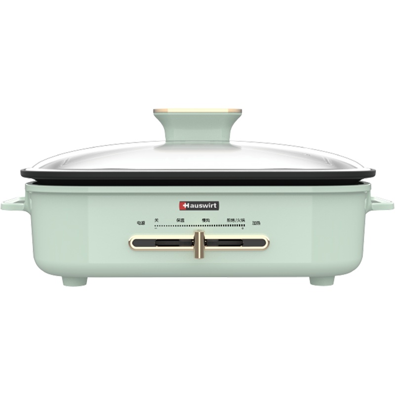 海氏/hauswirt MP10多功能料理锅 电烧烤锅 烤炉 烤肉机家用网红火锅 绿色
