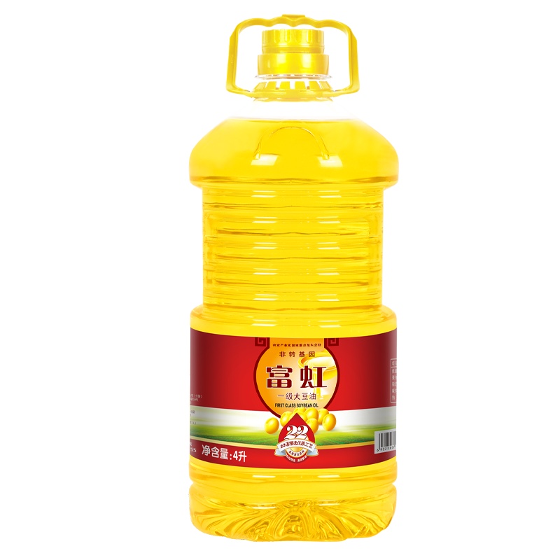 富虹油品非转基因一级大豆油4L 东北豆油炒菜好油