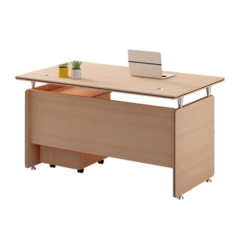 卓澳(ZHUOAO)办公家具职员电脑办公桌简约学习书桌板式简洁书桌1.5米粉橡色