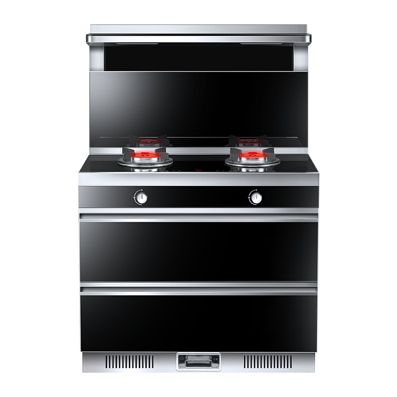 红日(RedSun)集成灶一体灶家用17立方大吸红外线聚能猛火燃气灶油烟机套装智能定时防干烧烟灶联动暖菜架(液化气)