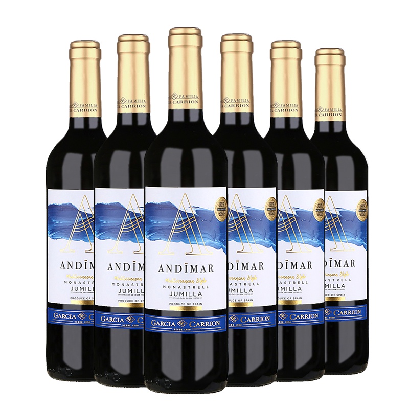 西班牙原瓶进口红酒 爱之湾(ANDIMAR)DO级干红葡萄酒750ml*6箱装 艺术标签