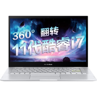 华硕VivoBook14 F TP470 十一代酷睿i7 14英寸高性能翻转轻薄本笔记本电脑(i7-1165G7 16G 512GSSD 锐炬XeMax4G独显)银