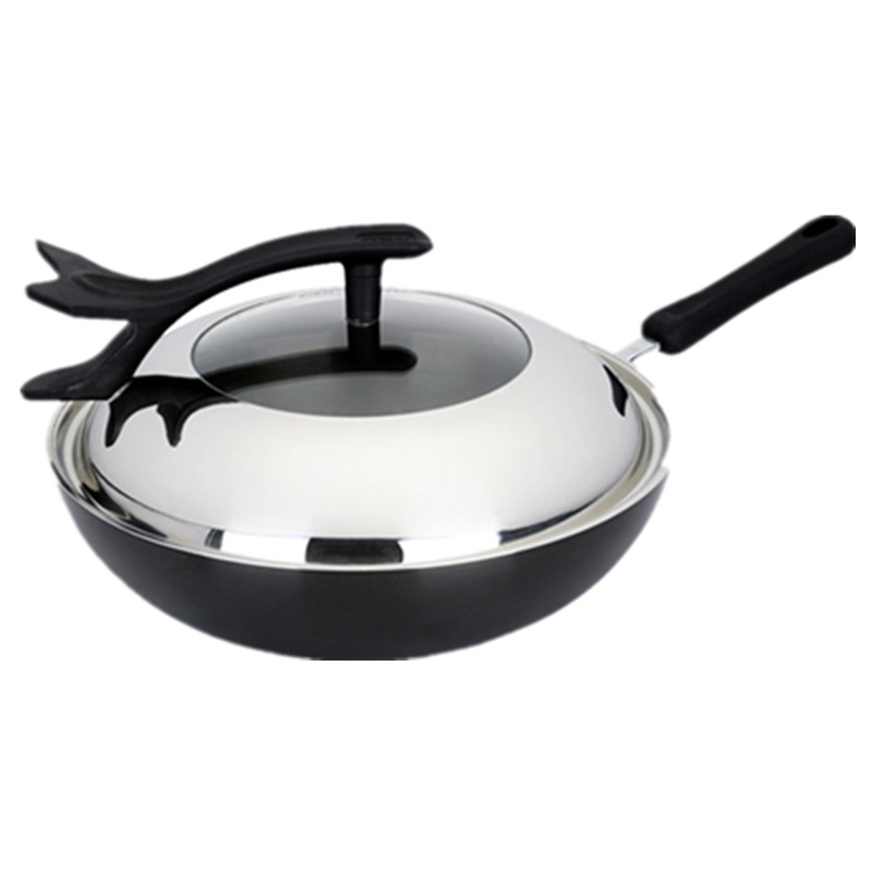 爱仕达ASD炒锅QSW2332E 32cm电磁炉通用无油烟不粘锅