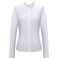 恒源祥OL衬衫女式职业正装2020春新款竹纤维衬衣微领长袖纯色上衣