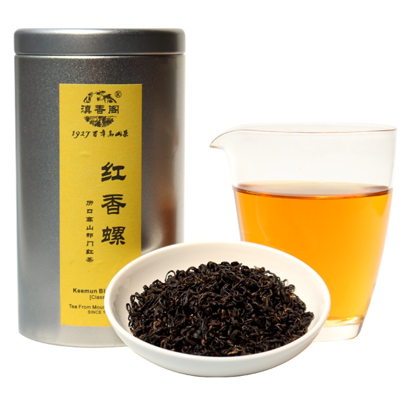 滇香阁-祁门红茶红香螺100g 罐装 高山春茶 核心产区 世界三大高香茶祁门香十足