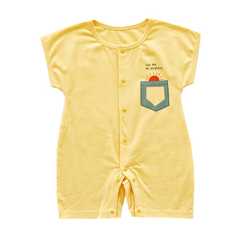 优简2020春夏季新款婴儿连体衣可爱简约宝宝衣服儿童家居服连体衣