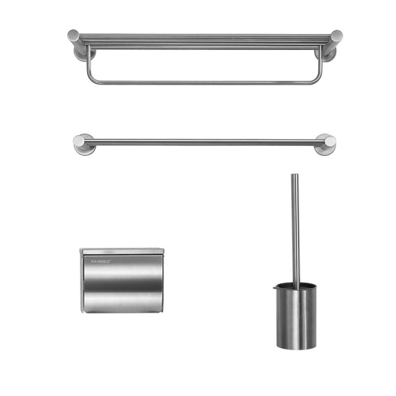 HIGOLD/悍高 勒托系列304不锈钢毛巾架 杆浴室 卫浴 五金挂件4件套