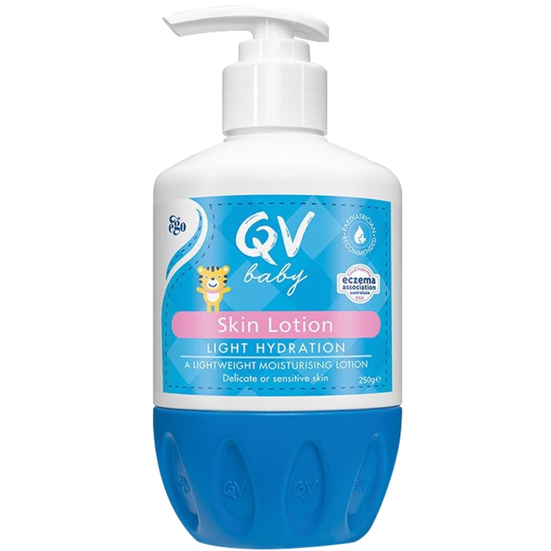 QV Baby小老虎水润乳(桃子虎)润肤乳面霜儿童保湿润肤露身体乳轻薄夏季QV桃子虎婴儿保湿透气护脸250g澳洲进口