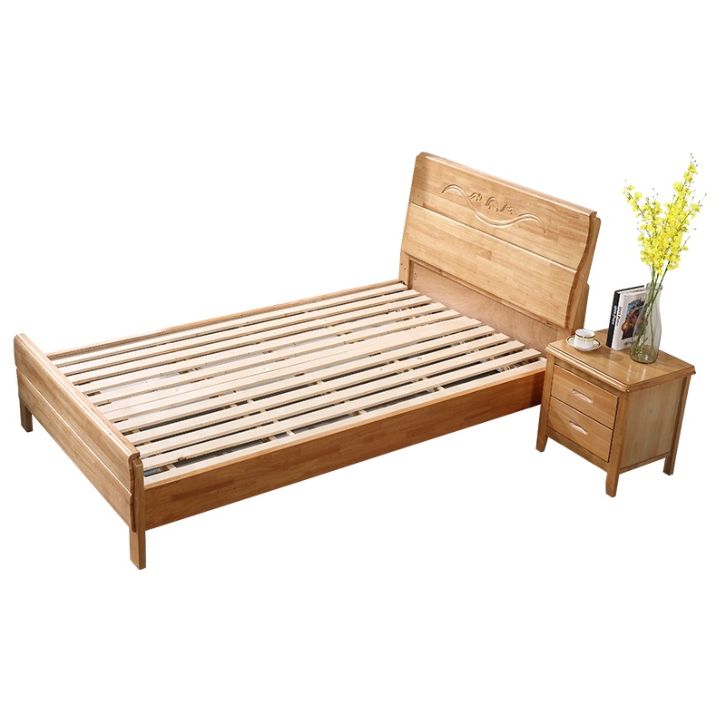 [红心家居]实木床1.8米原木大床中式双人床主卧床