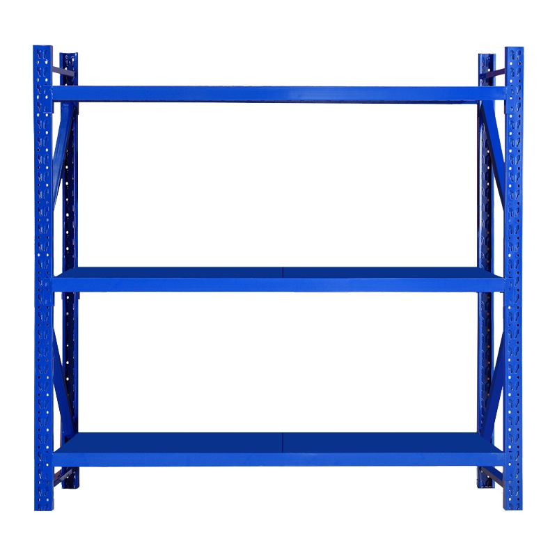 臻远货架仓储货架储物架展示架重型2米300kg/层 蓝色三层主架