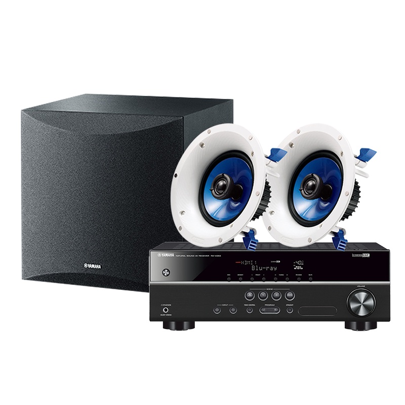 Yamaha/雅马哈 RX-V283/IC600*2只/SW050吸顶式5.1家庭影院吸音响套装