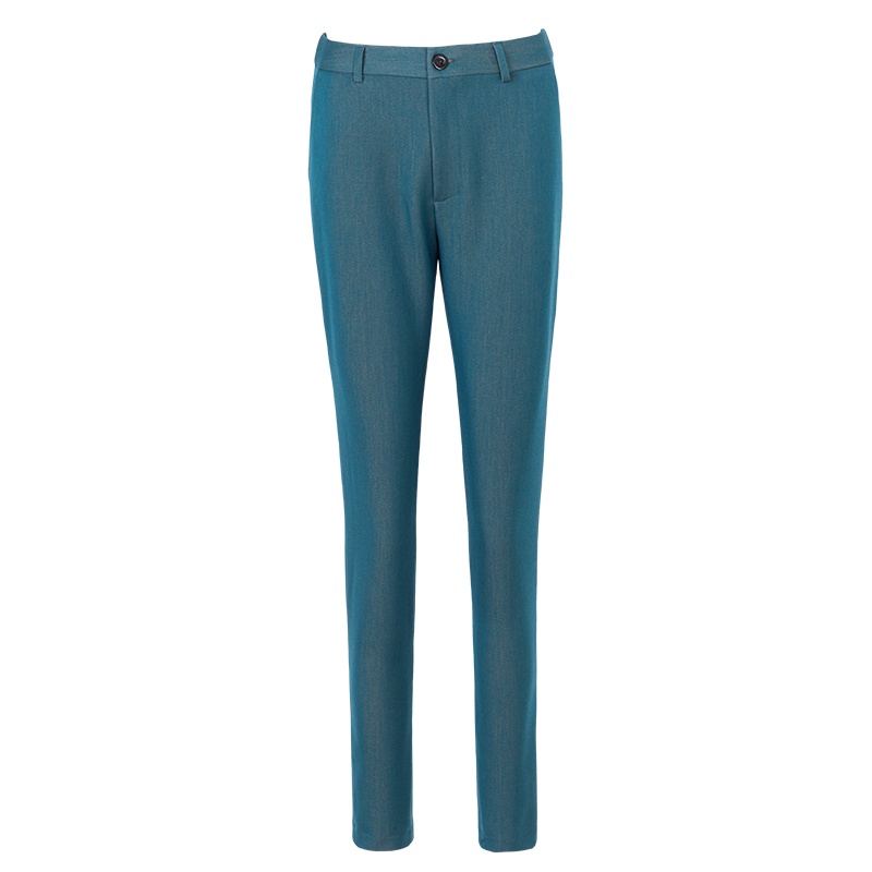 晚白2021秋季新品简约修身高腰纯色通勤百搭长裤西裤休闲裤女