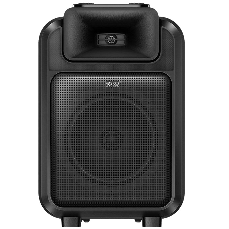 索爱(soaiy)户外拉杆音箱无线话筒k歌便携12吋唱歌蓝牙家用摆摊大功率音量广场舞音响T22[不带话筒]