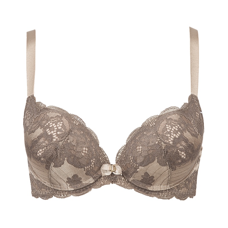 古今3/4上薄下厚蕾丝定型杯罩杯衣聚拢美背文胸罩内衣女0E867
