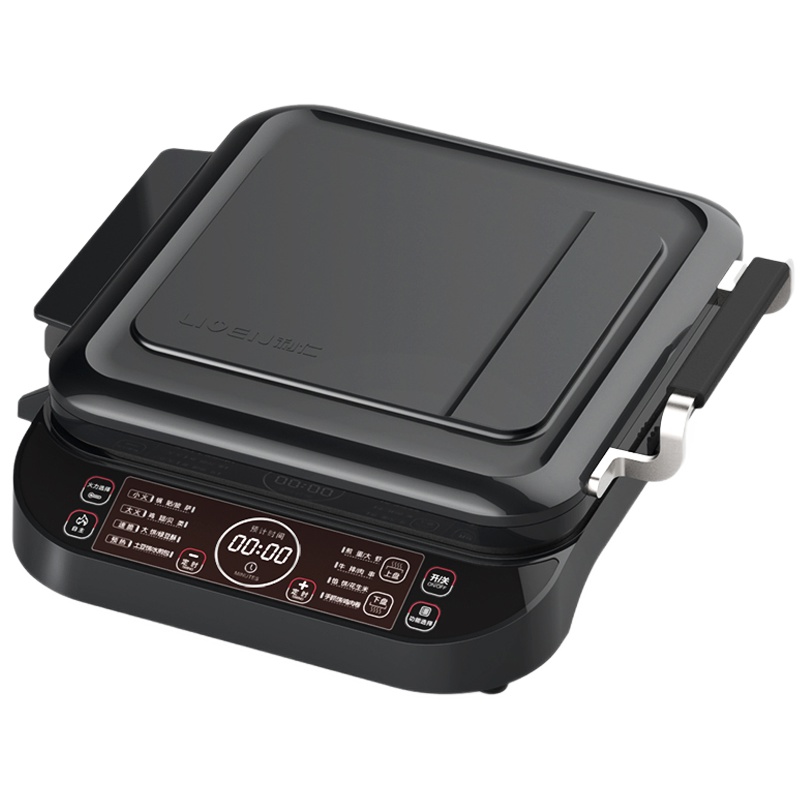 利仁(Liven)LR-FD3701电饼铛智能家用煎烤机自主烙烤侧开方盘可拆洗烙饼机烤饼机