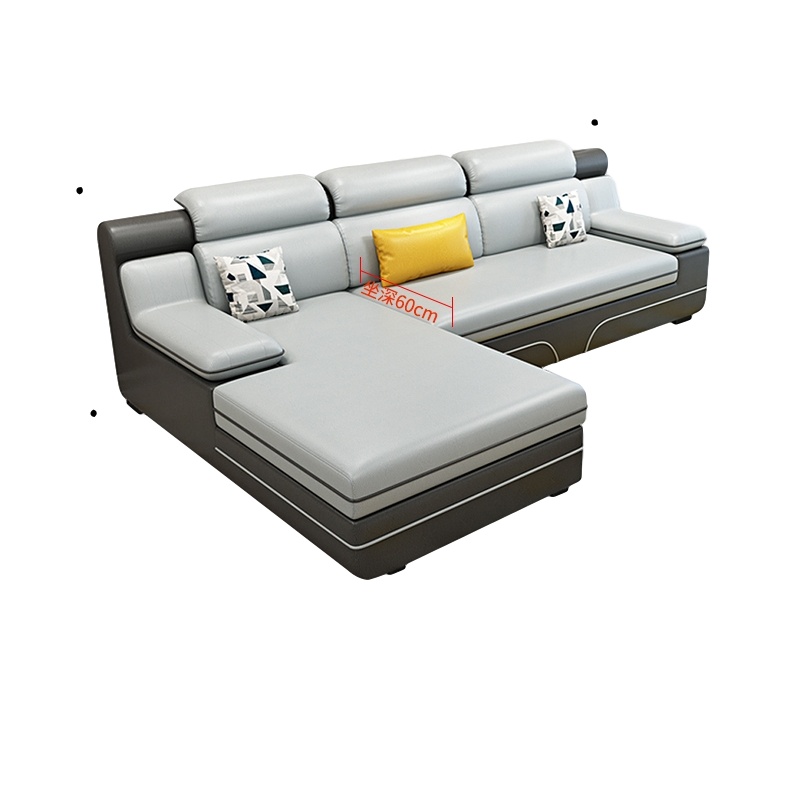 科技布沙发客厅家用阿斯卡利小户型北欧简约现代转角布艺沙发贵妃组合套装