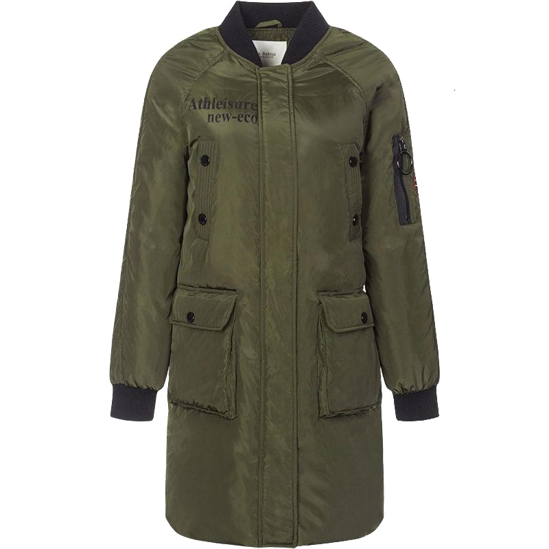 拉夏贝尔 拉贝缇冬羽绒服新款韩版宽松学院风中长款bf原宿风连帽外套潮厚女60005696