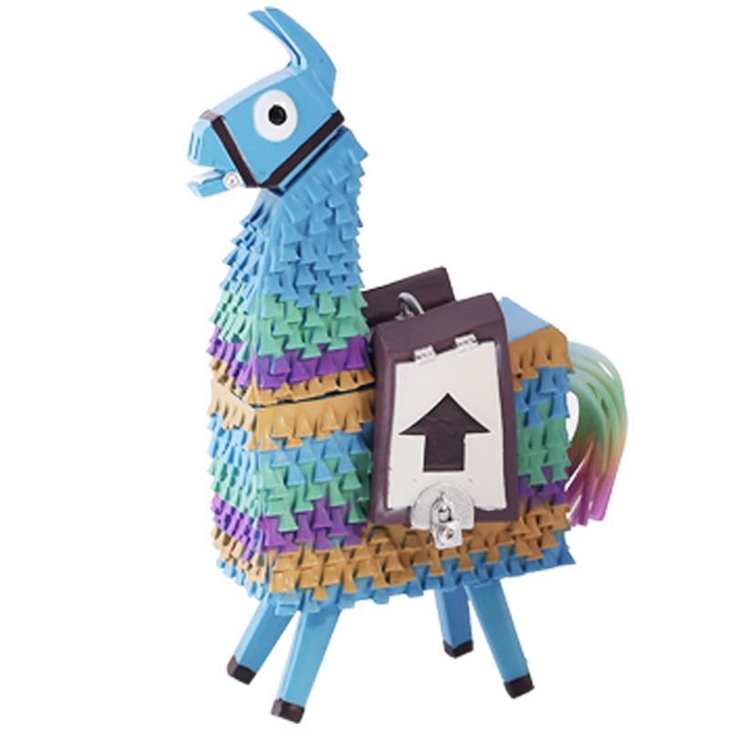 梦幻工场 堡垒之夜手办 彩虹马蓝色 羊驼 宝箱 Fortnite 麦克法兰 7寸 手办游戏周边模型玩具礼物