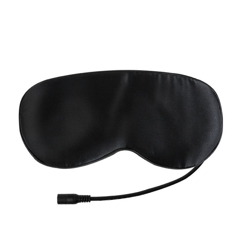 南极人(NanJiren) 蒸汽热敷眼罩充电usb真丝睡眠遮光可拆洗午休亲肤透气发热护眼罩男女通用 礼盒装黑色