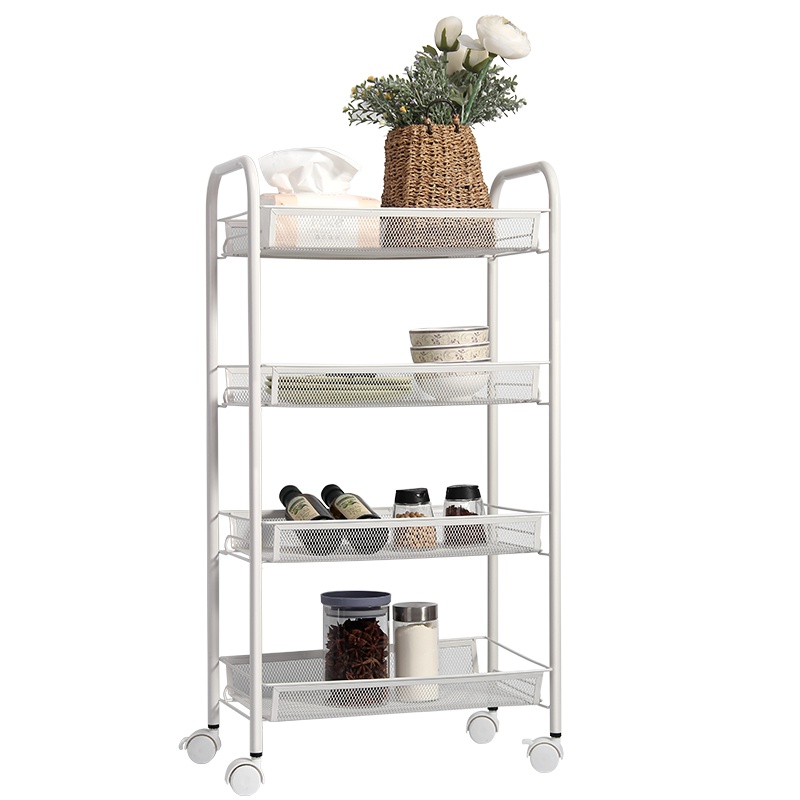 四季沐歌（MICOE） 厨房置物架可移动落地储物架收纳架多层客厅架子