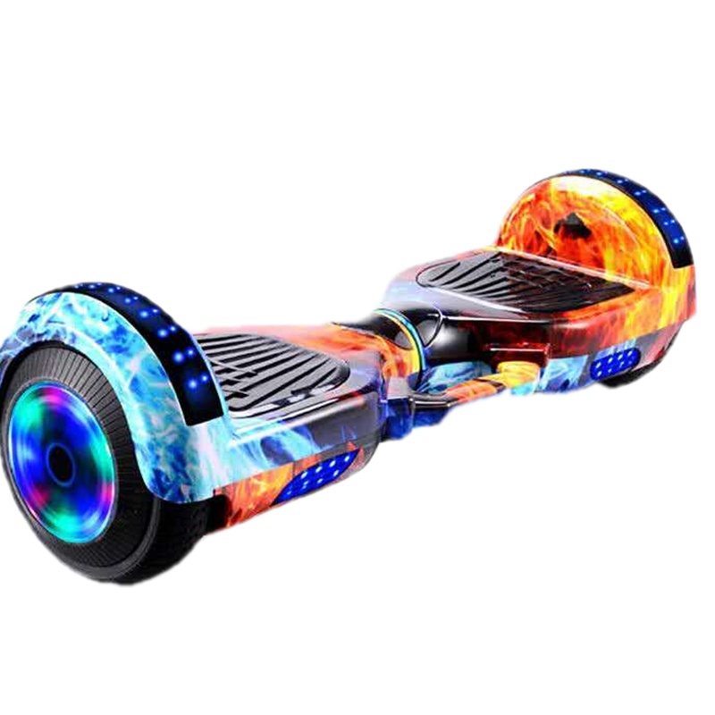 智能电动车双轮儿童小孩代步车成年两轮成人学生8-12自平衡车 冰火至尊[蓝牙+跑灯+光轮+扶手]