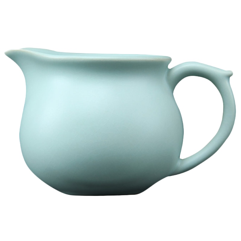 唐宏坊 公道杯分茶器茶海家用汝窑功夫茶具配件 开片汝瓷天青色款式六