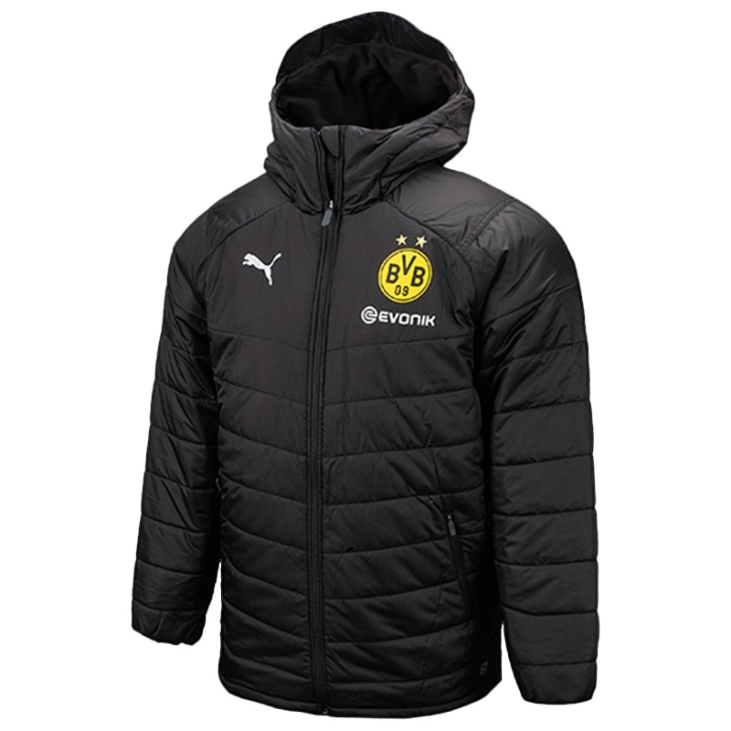 彪马PUMA BVB 多特蒙德运动训练连帽保暖棉服753489 02