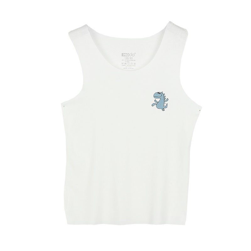 红豆居家(Hodohome)夏季中大童童装男童女童圆领无痕薄款无袖打底T恤背心