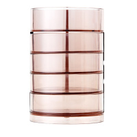 得力 SQ 906 多功能透明笔筒 办公桌面四层笔筒 四层笔筒