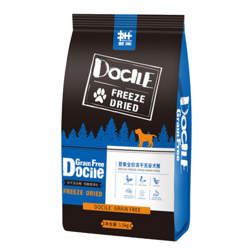 豆柴狗粮 无谷冻干双拼粮鸡肉鸭肉鸡蛋黄冻干全价犬粮1.5kg