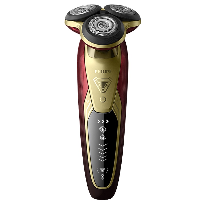 [备件库商品]飞利浦(Philips)电动剃须刀漫威系列钢铁侠版 全身水洗 三刀头 男士剃须刀MVL9998/78
