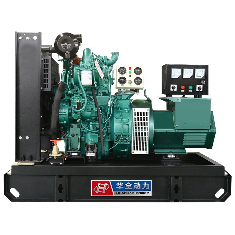 华全30kw柴油发电机组 YC2115ZD双缸水冷全铜无刷发电机30千瓦 小型家用30千瓦三相交流电启动柴油发电机