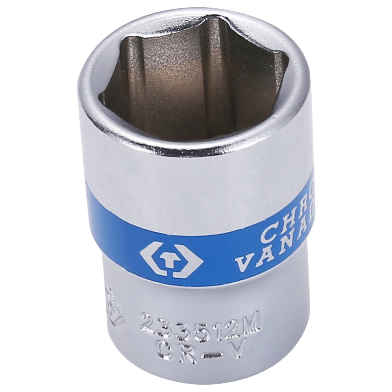 藍帶 1/4"DR.手动标准六角套筒 233512M