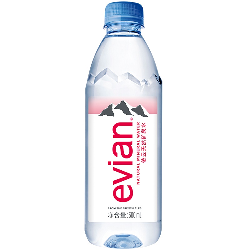 【法国进口】依云旗舰店官方进口天然无糖矿泉水500ml*1瓶（新老包装随机发货）