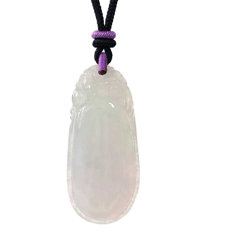 缘源珠宝 天然A货翡翠吊坠 糯种春带彩翡翠挂件 男女款 附送证书