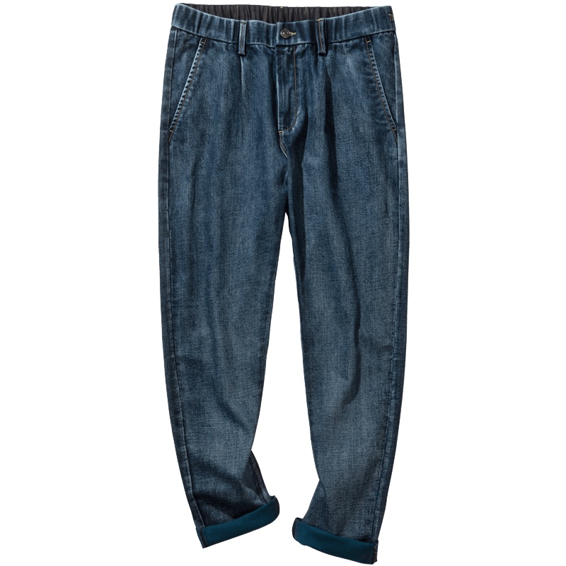 千纸鹤牛仔裤男士201春秋时尚潮流复古休闲宽松九分裤男80205