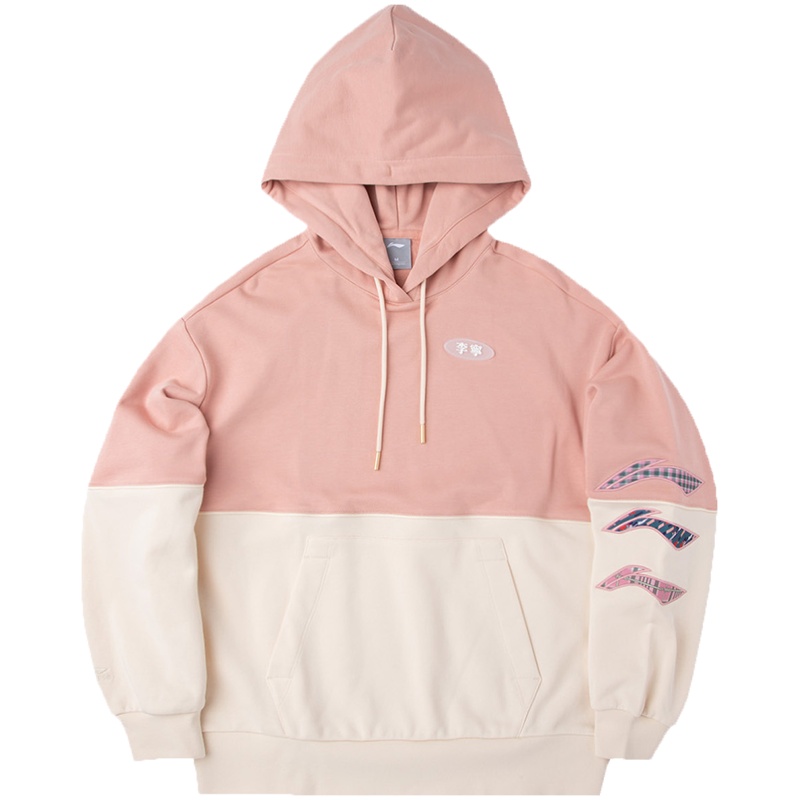 [2020新品]李宁运动时尚系列女子宽松套头连帽卫衣AWDQ348